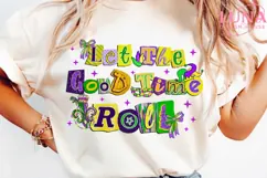 Let The Good Times Roll png, Mardi Gras Bow Fleur De Lis Png Product Image 1