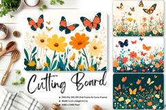 Flower Cutting Board Kitchen Chopping Board Sublimation_98 Product Image 1