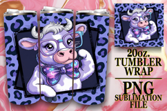 Bright Days 20oz tumbler wrap, Cute Cow Product Image 1