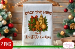 Christmas kitchen towel PNG, Cute gingerbread man design Product Image 3