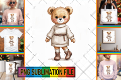 VIBRANT TSHIRT Designs PNG, Teddy Bear Product Image 1