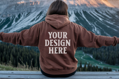 Dark Chocolate Gildan 18500 Hoodie Mockup, G18000 Hoodie Mod Product Image 1