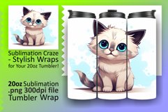 Cat Companionship on Tumblers: Sublimation Magic Product Image 1