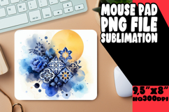 LUMINOUS MOUSE PAD CREATIVE PNG, Watercolor Patter Product Image 1
