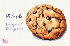 4 Chocolate Chip Cookies Sublimation Baking PNG Product Image 2