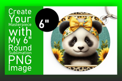 Chic Keychain Circle PNG Sublimation , Cute Animals Product Image 1