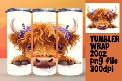 Peekaboo Cow Sublimation Tumbler Wrap - Farm Design Product Image 1