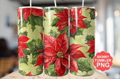 Christmas Flowers Tumbler | Christmas Tumbler Wrap Product Image 1