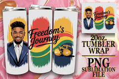 RADIANT SMILES 20oz TUMBLER WRAP, Juneteenth Product Image 1