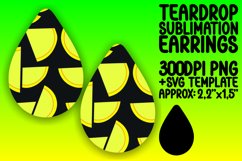Neon Harmony Teardrop Earring Sublimation Design Product Image 1