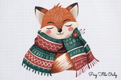 Woodland Christmas Watercolor Clipart PNG Product Image 1