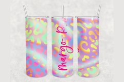 Custom Holographic Leopard 20 oz sublimation design tumbler Product Image 1