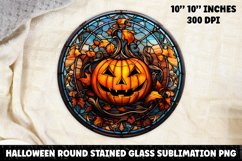Halloween Stained Glass Sublimation PNG | Pumpkin | Ghost Product Image 1