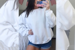 4th Of July Sweatshirt Model Mockup Product Image 2