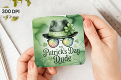The Patrick’s Day Dude Funny Irish Hat Square Coaster PNG Su Product Image 1