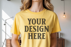 Comfort Colors 1717 Yellow T-Shirt Mockup Product Image 1
