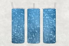 Dark Blues Hearts Sparkle Tumbler Sublimation Product Image 1