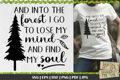And into the forest I go | Camping shirt svg | Outdoors svg Product Image 1