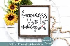 Happiness is the best makeup SVG, Sublimation, Printable, Product Image 3