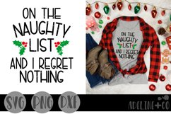 On the naughty list, SVG, PNG, DXF Product Image 1