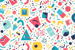 Geometric Shapes Pattern Background Wallpaper Product Image 1