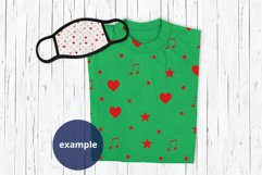 Green T-shirt & Face Mask Mockup, Folded T-shirt Mock up PSD Product Image 2
