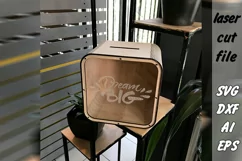Money Box|Coin Bank| Dream| Laser Cut |Svg Files Product Image 2
