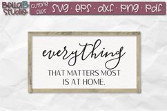 Everything That Matters Most Is At Home SVG, Home SVG File Product Image 1