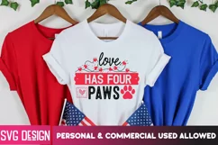 Love Has Four Paws SVG | Dog Valentine's Day SVG Product Image 3