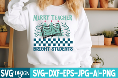 Merry Teacher Bright Students SVG Design,Christmas SVG Product Image 4