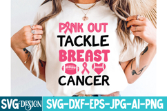 Pink Out Tackle Breast Cancer SVG Design,Breast Cancer svg Product Image 2