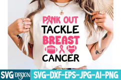 Pink Out Tackle Breast Cancer SVG Design,Breast Cancer svg Product Image 2