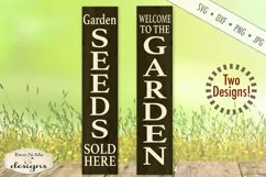 Garden Seeds Vertical Porch Sign SVG DXF Files Product Image 1