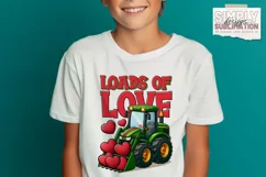 Loads of Love | Boys Valentine | Green Tractor Sublimation Product Image 3
