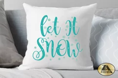 Christmas SVG PNG EPS DXF Let It Snow SVG Christmas Quotes Product Image 4