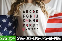 ABCd I Love U Alphabet SVG | Valentine's Day SVG Cut File Product Image 3