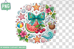 Summer Whimsical Clipart,Summer png,Beach Sublimation png Product Image 1