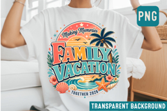 Family Vacation Together 2026 PNG, Tropical Beach Family Product Image 1