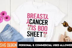 Breast Cancer is Boo Sheet SVG Cut File,Breast Cancer SVG Product Image 1