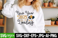 New Year 2025 Loading SVG Design, Happy New Year 2025 SVG Product Image 1