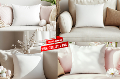 Pillow Mocku |Spring Pillow Mockup | Floral Cushion Mockup Product Image 1