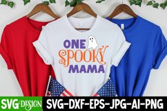 One Spooky Mama SVG Cut File , Spooky SVG Quotes Product Image 1