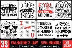 Valentine&#039;s Day SVG Bundle,Happy Valentines Day SVG Bundle Product Image 1