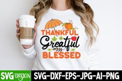 Thankful Greatful Blessed SVG Design,Autumn SVG Design Product Image 2