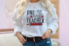 One Loved Teacher SVG Cut File,Teacher SVG Quotes Product Image 1