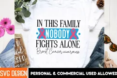 In This Family Nobody Fights Alone Breast Cancer Awareness Product Image 3