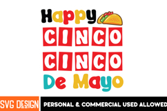 Happy Cinco De Mayo SVG Design,Cinco De Mayo SVG Design Product Image 1