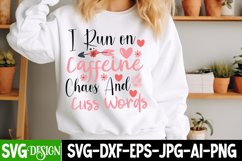 I run on caffeine chaos and cuss words, coffee SVG design Product Image 2