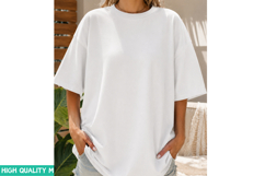 Blank White Oversized Shirt Mockup High Quality PNG File Product Image 1