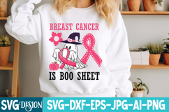 Breast Cancer is Boo Sheet SVG Cut File,Breast Cancer SVG Product Image 3